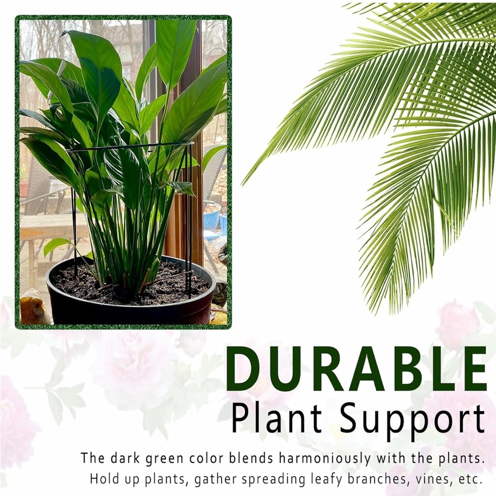 6 Pack Plant Support Stakes Tall Plant Holder Sticks (10" W X 15.8" H) - Picture 4 of 8